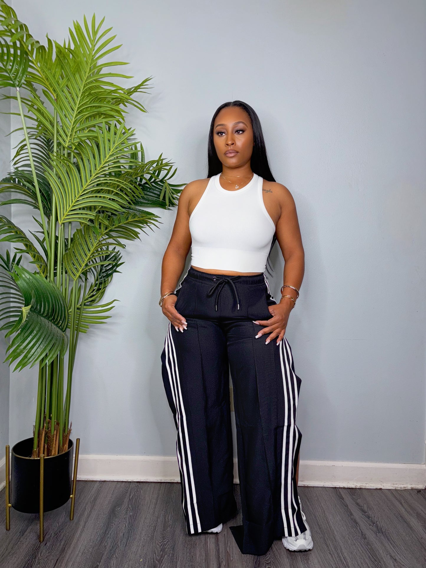 Striped Pant (Black)
